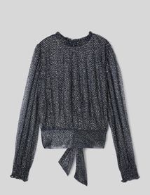 Blouse imprim&eacute;e paillet&eacute;e