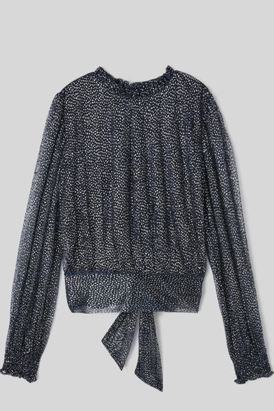 Blouse imprim&eacute;e paillet&eacute;e