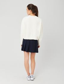 Pull broderie florale