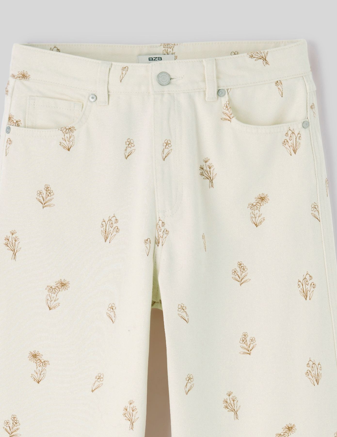 Pantalon wide leg brodé
