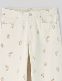 Pantalon wide leg brodé