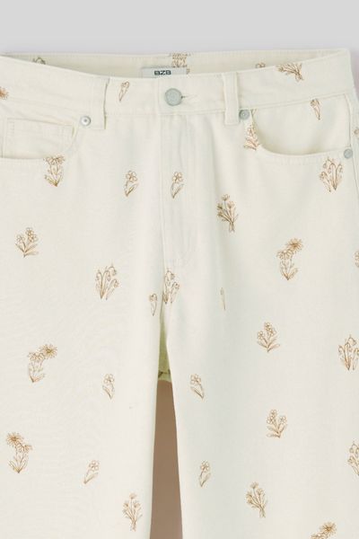 Pantalon wide leg brodé