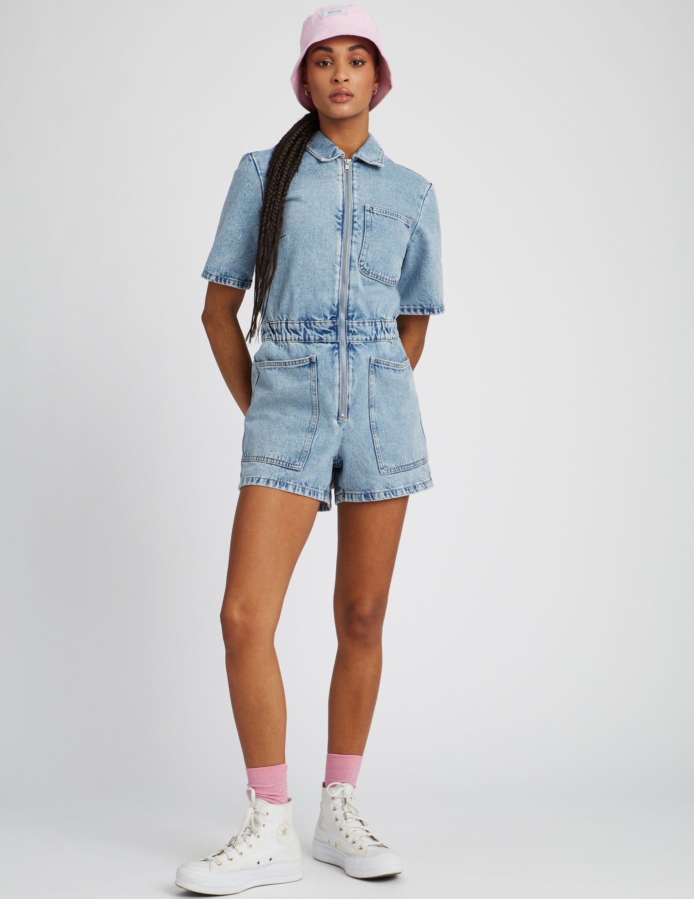 Combi short en jean