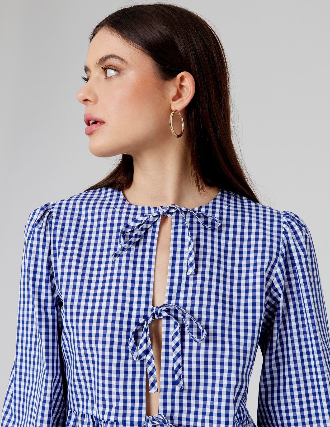 Blouse vichy à nouer