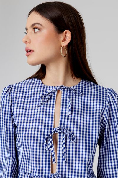 Blouse vichy à nouer