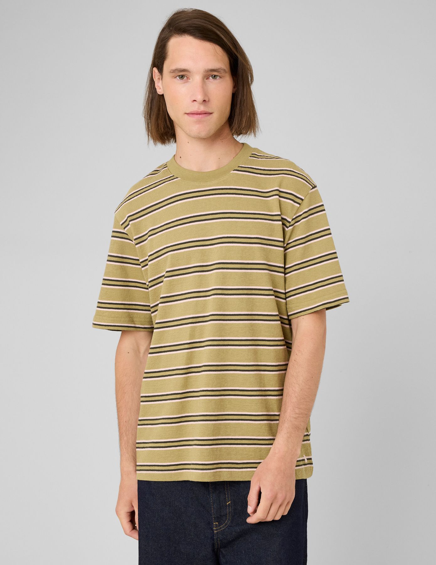 T-shirt ray&eacute; mati&egrave;re fantaisie