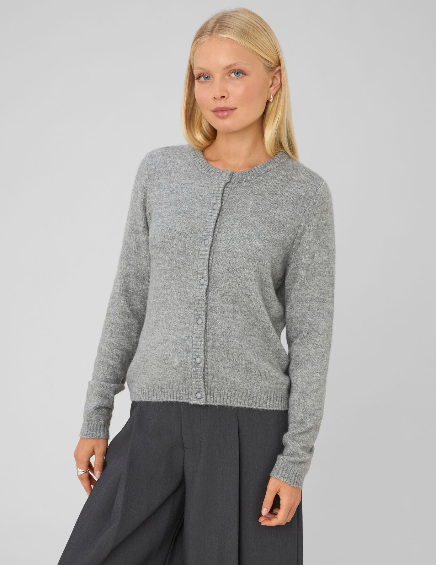 Gilet col rond boutonn&eacute;