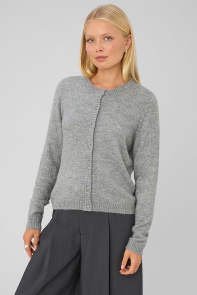 Gilet col rond boutonn&eacute;