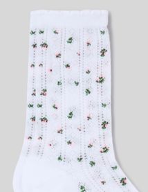 Paire de chaussettes unitaire en pointelle