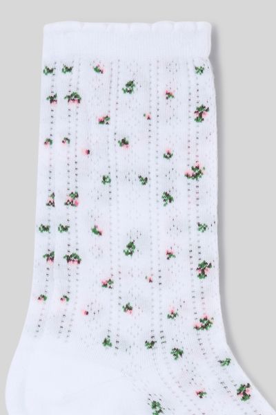 Paire de chaussettes unitaire en pointelle