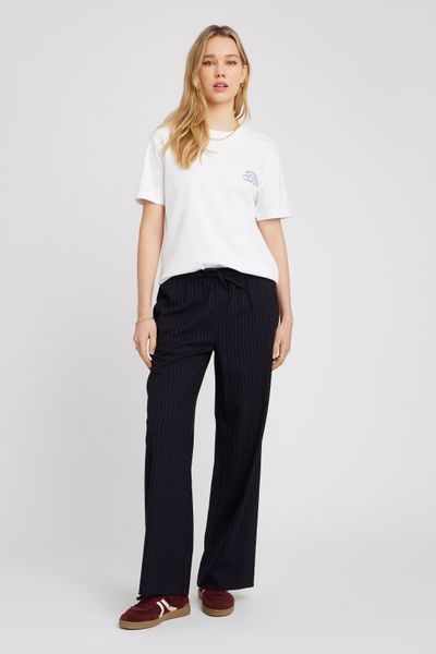 Pantalon fluide rayé