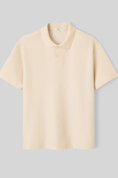 Polo maille gauffrée