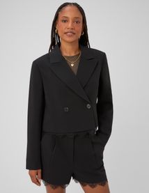 Veste tailleur courte dentelle