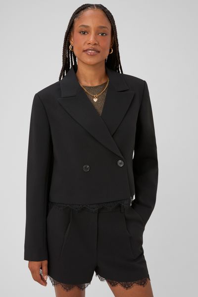 Veste tailleur courte dentelle