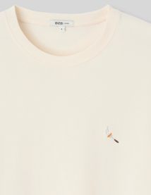 T-shirt broderie poitrine
