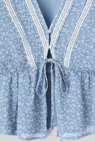 Blouse en voile imprimée