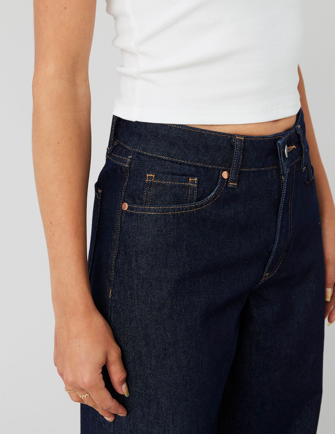 Jean wide leg taille standard