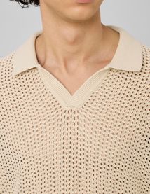 Polo en maille filet
