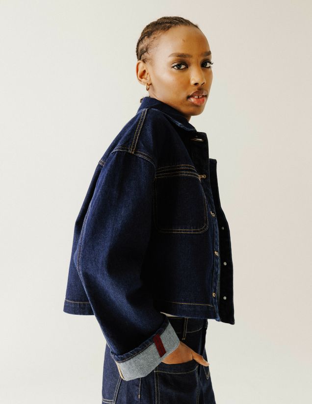Veste en jean brut