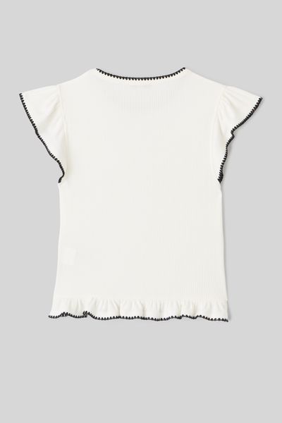 T-shirt surpiqures fantaisie