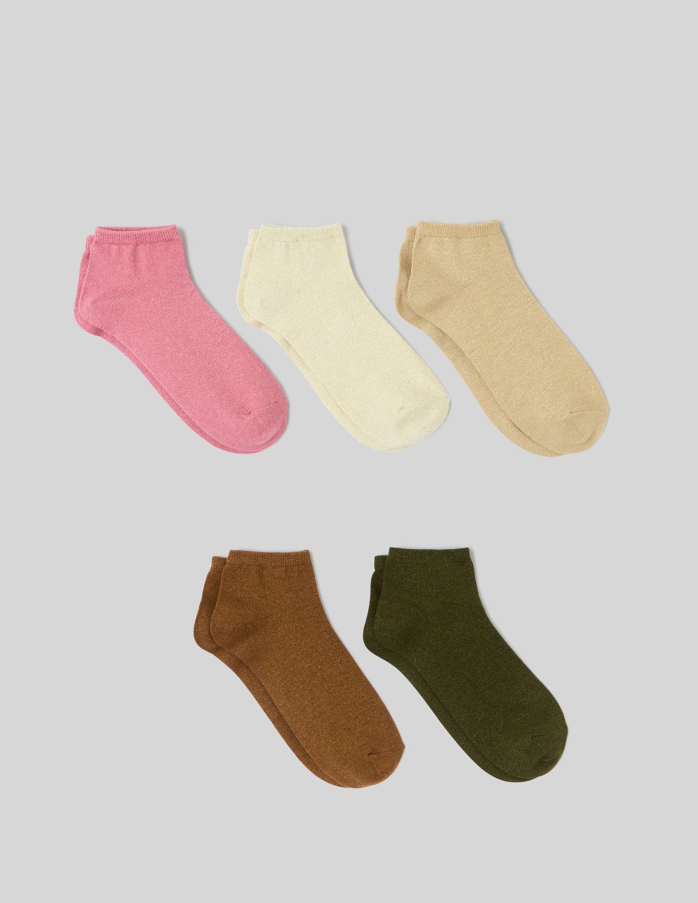 Lot de 5 paires de socquettes lurex