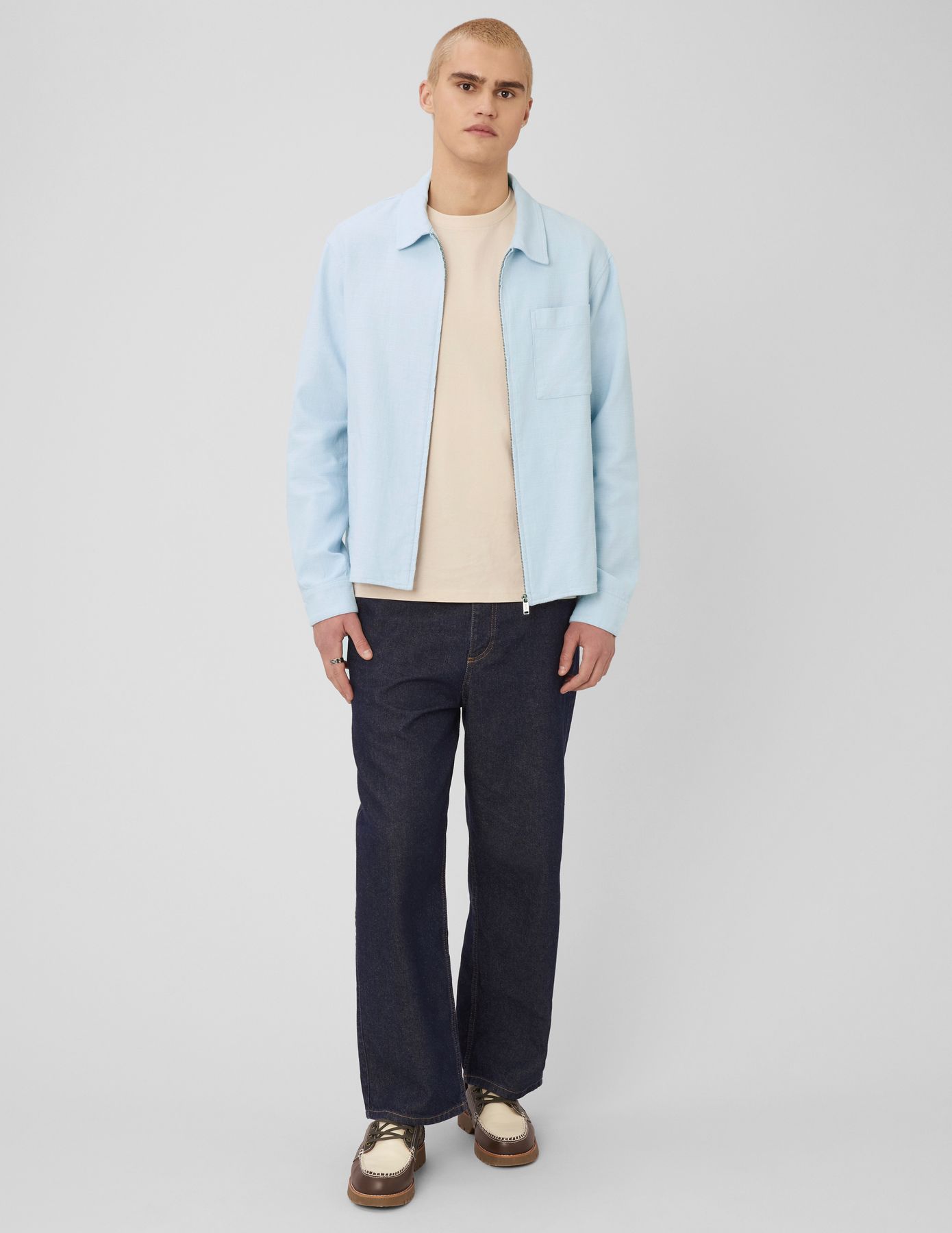 Veste zipp&eacute;e textur&eacute;e