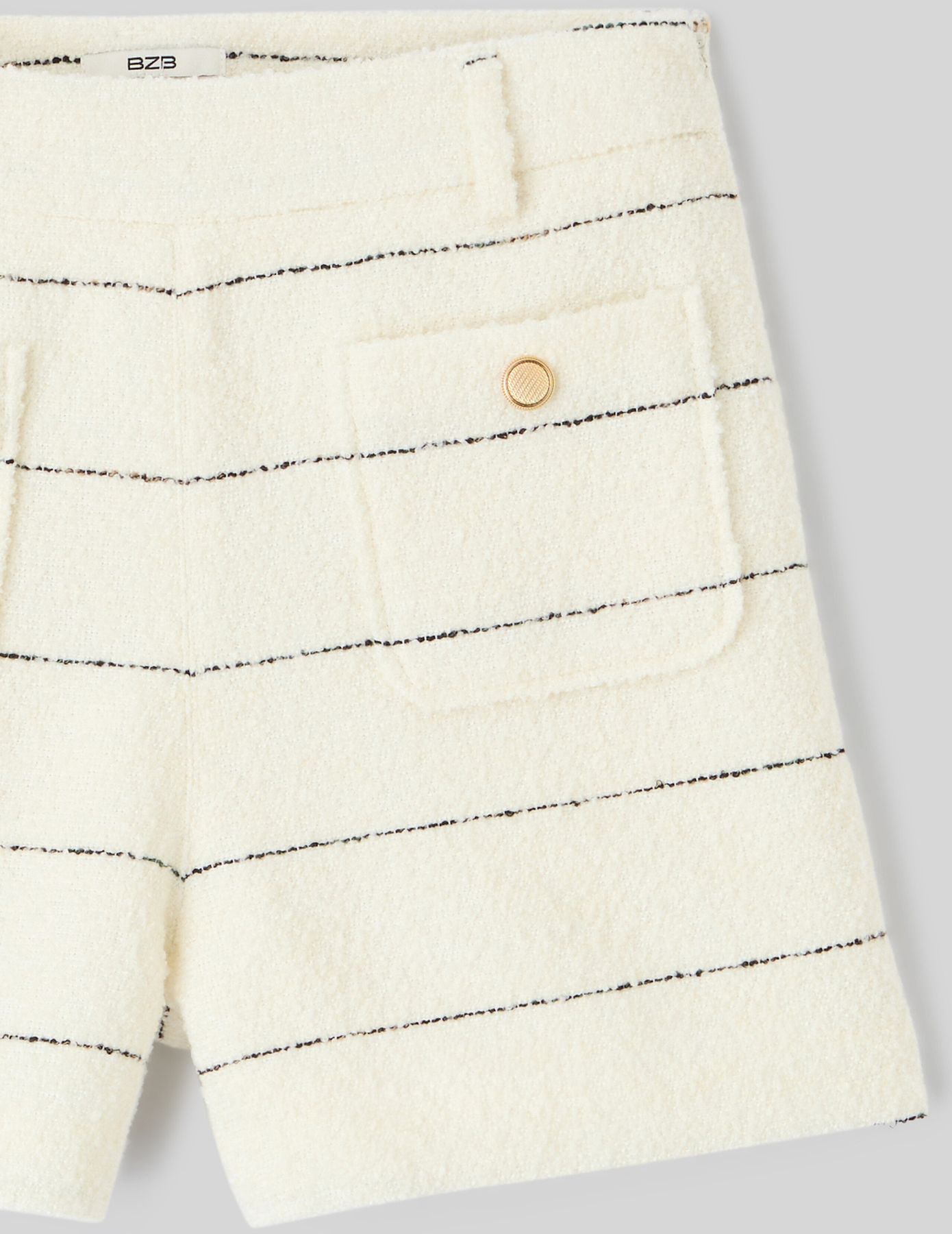 Short en tweed rayé