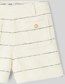 Short en tweed rayé
