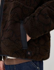 Blouson zippé sherpa imprimé