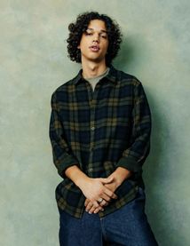 Chemise &agrave; carreaux en gaze de coton