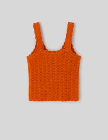 Débardeur ajouré en crochet