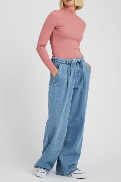 T-shirt col montant uni