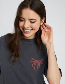 T-shirt imprim&eacute; noeud