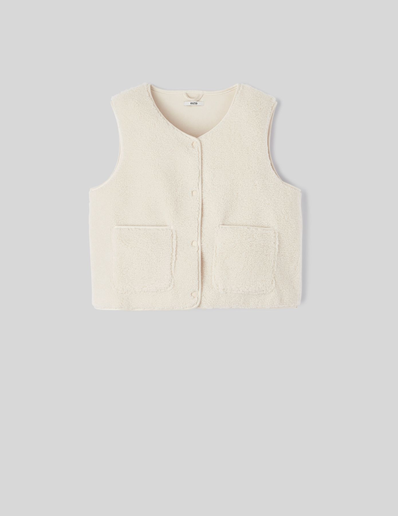 Gilet sans manches en sherpa