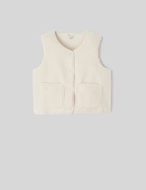 Gilet sans manches en sherpa