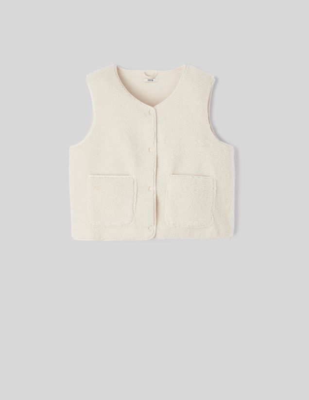 Gilet sans manches en sherpa