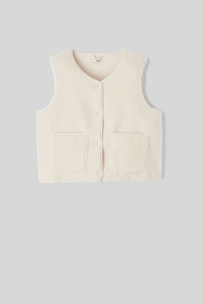 Gilet sans manches en sherpa