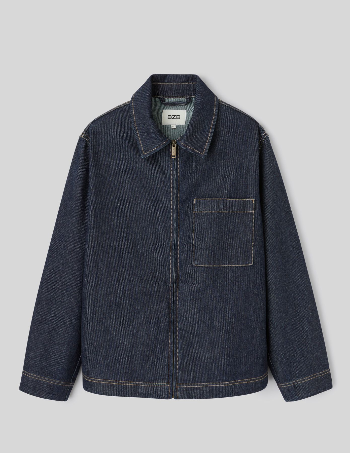Veste en denim zipp&eacute;e