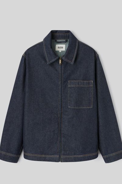 Veste en denim zipp&eacute;e