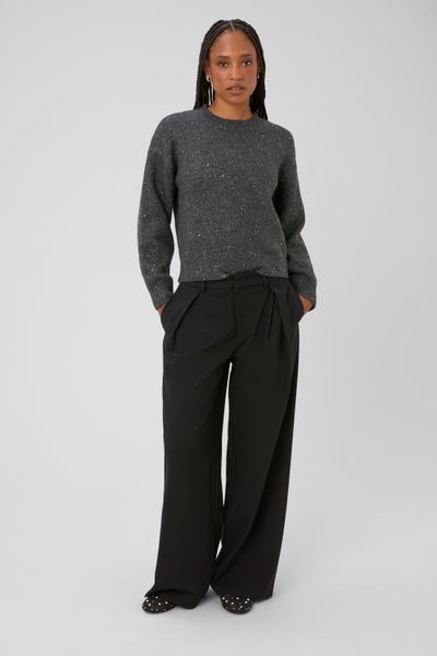 Pull col rond paillet&eacute;