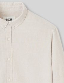 Chemise coton lin unie