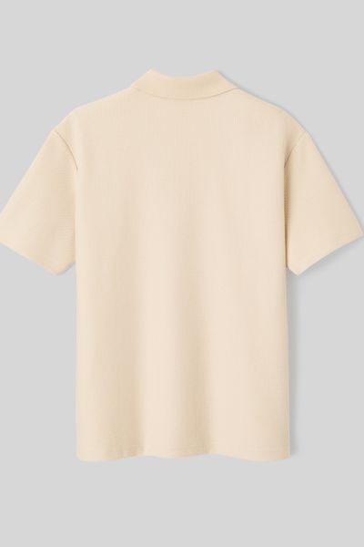 Polo maille gauffrée