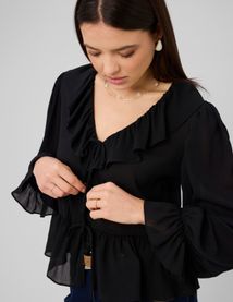 Blouse &agrave; volants