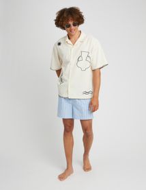 Short de bain en seersucker