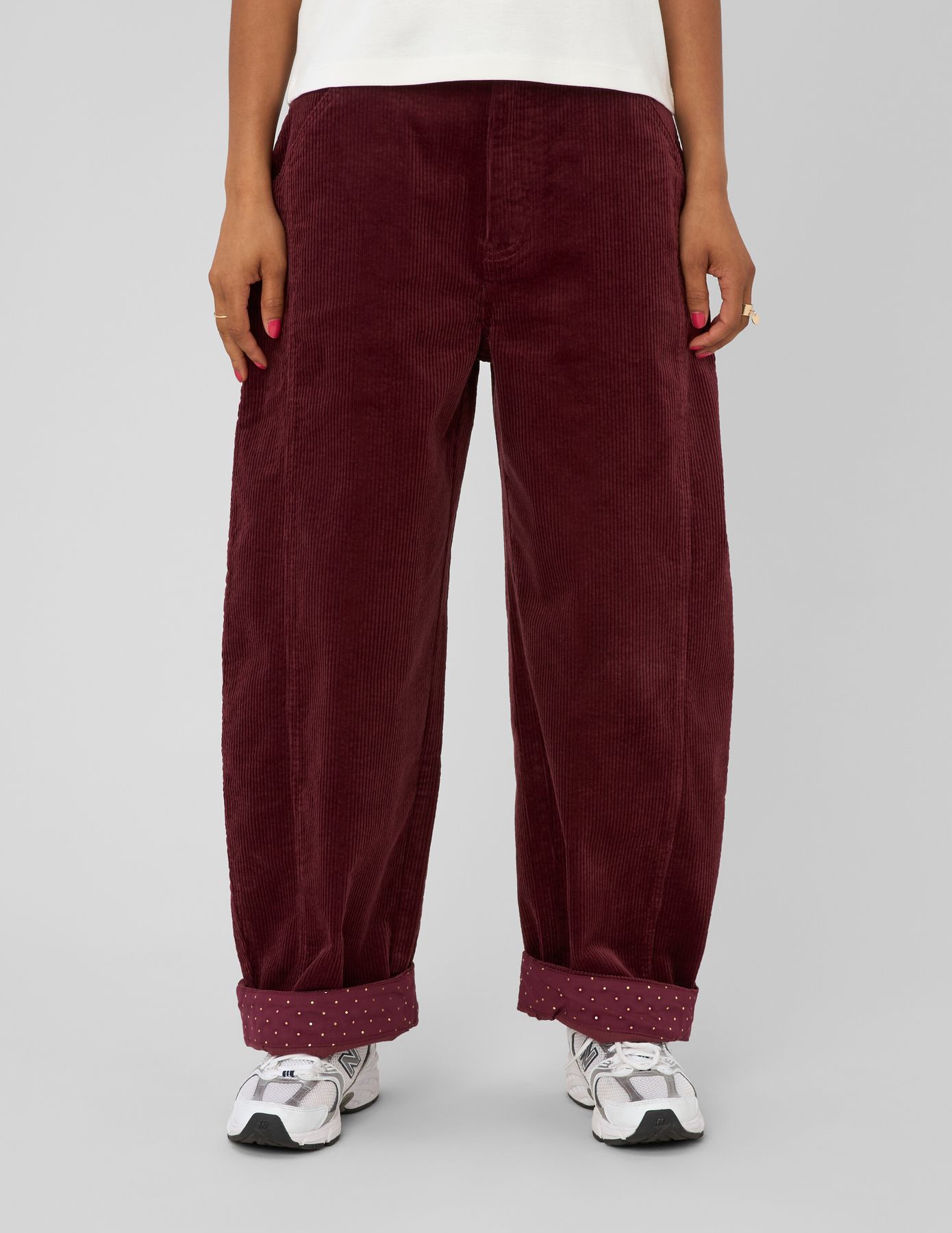 Pantalon balloon en velours