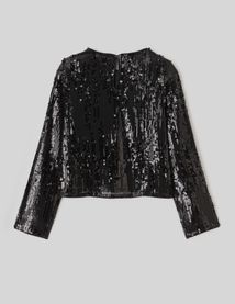 T-shirt manches longues sequins