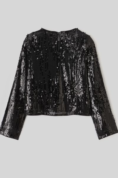 T-shirt manches longues sequins