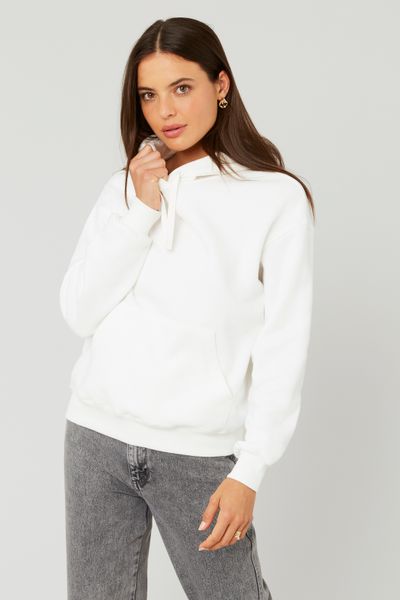 Sweat col capuche uni