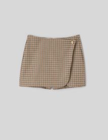 Jupe-short &agrave; carreaux