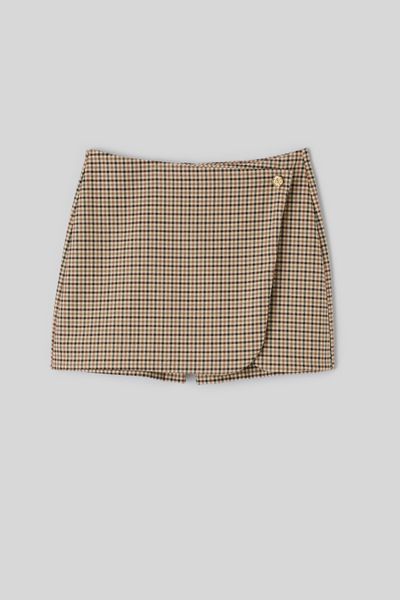 Jupe-short &agrave; carreaux